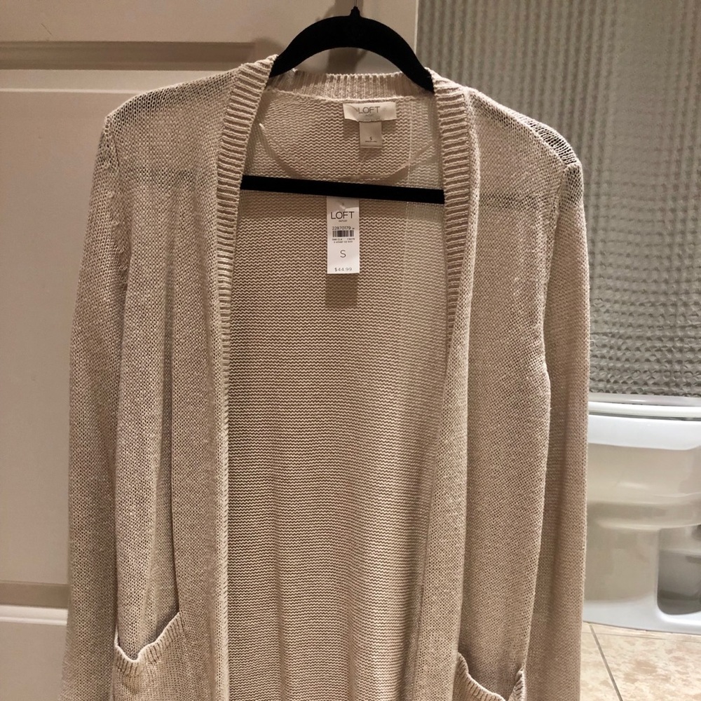 Loft Khaki Cardigan